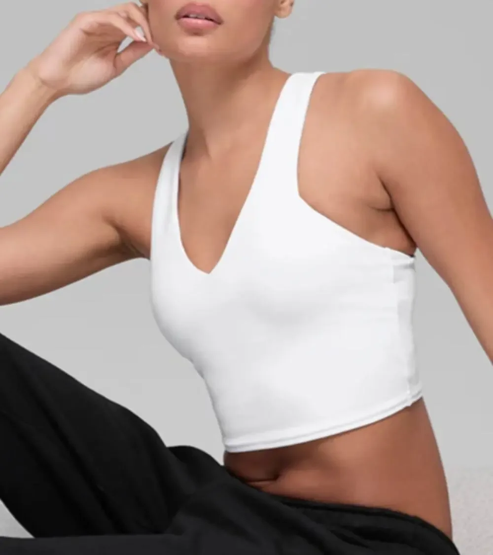 Alo Airbrush Real Bra Tank Top White Small